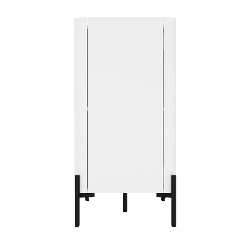 Abbey Modern 2-Piece Buffet and Bookcase in White