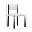 Lennor Mid-Century Modern Boucle Metal Side Chair in Cream - Set of 2