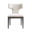 Eloria Mid-Century Modern Chenille Wood Side Chair in Cream - Set of 2
