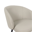 Looma Vegan Leather Metal Side Chair in Stone Gray - Set of 2