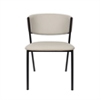 Drift Vegan Leather Metal Side Chair in Stone Gray - Set of 4