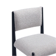 Lennor Mid-Century Modern Boucle Metal Side Chair in Champagne - Set of 2