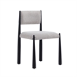 Lennor Mid-Century Modern Boucle Metal Side Chair in Champagne - Set of 2