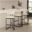 Juno Contemporary Modern Metal Barstool in Ivory