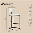 Juno Contemporary Modern Metal Barstool in Ivory