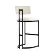 Juno Contemporary Modern Metal Barstool in Ivory