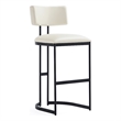 Juno Contemporary Modern Metal Barstool in Ivory