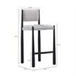 Lennor Mid-Century Modern Boucle Metal Counter Stool in Champagne