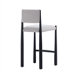 Lennor Mid-Century Modern Boucle Metal Counter Stool in Champagne