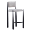 Lennor Mid-Century Modern Boucle Metal Counter Stool in Champagne