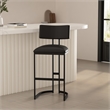 Juno Contemporary Modern Metal Barstool in Black