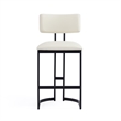 Juno Contemporary Modern Vegan Leather Metal Counter Stool in Ivory