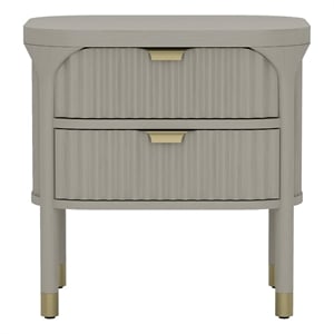 Park Contemporary 24&quot Nightstand in Gray (2-Drawer)