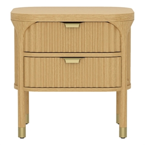 Park Contemporary 24&quot Nightstand in Natural (2-Drawer)