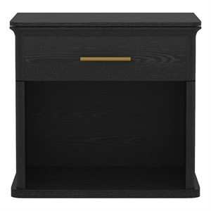Clifford Traditional Nightstand in Black (1-Drawer)