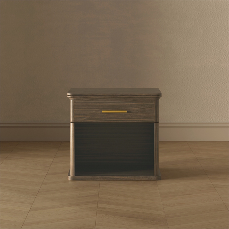 Clifford Traditional Nightstand in Walnut (1-Drawer)