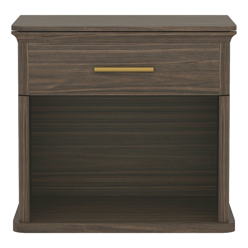 Clifford Traditional Nightstand in Walnut (1-Drawer)