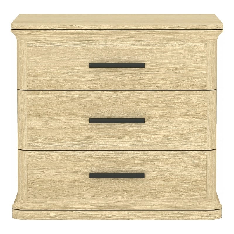 Clifford Traditional Nightstand in Natural Oak (3-Drawer)