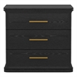 Clifford Traditional Nightstand in Black (3-Drawer)