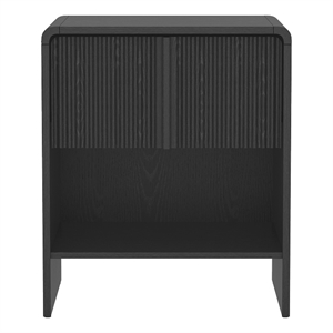 Novara Contemporary 22&quot Nightstand in Black (1-Drawer)