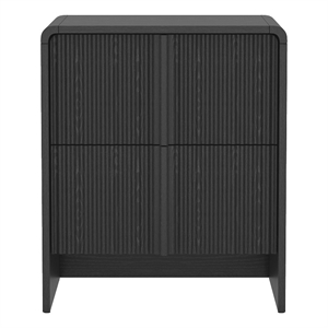 Novara Contemporary 22&quot Nightstand in Black (2-Drawer)
