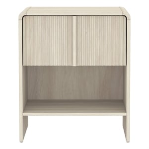 Novara Contemporary 22&quot Nightstand in Whitewashed Oak (1-Drawer)