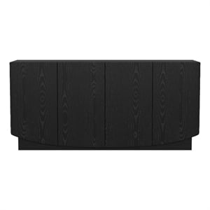 Ardea Contemporary 60&quot Sideboard in Black (4-Door)