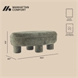 Tribeca Mid-Century Modern Chenille Accent Ottoman in Olive Green