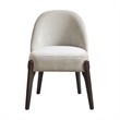 Oslo Contemporary Modern Chenille Wood Side Chair in Taupe - Set of 2