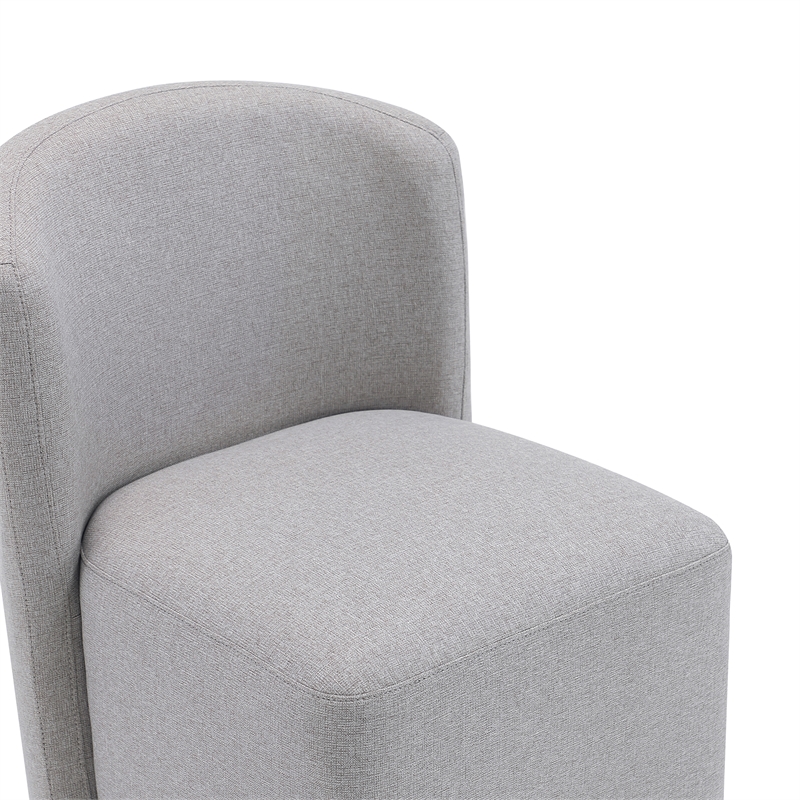 Hearth Contemporary Modern Upholstered Side Chair in Light Gray
