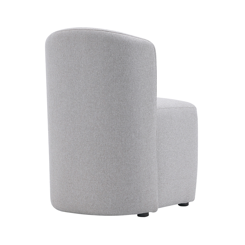 Hearth Contemporary Modern Upholstered Side Chair in Light Gray