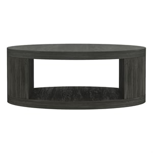 Alure Contemporary 36&quot Round Coffee Table in Charcoal