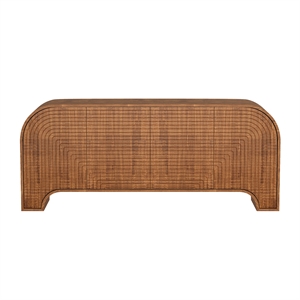 Tressa Contemporary Modern 72&quot Solid Wood Sideboard in Walnut (4-Door)