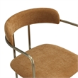 Serene Mid-Century Modern Metal Upholstered Dining Chair in Turmeric