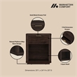 Evelyn Modern 2-Piece Dresser and Nightstand in Brown