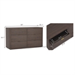 Evelyn Modern 2-Piece Dresser and Nightstand in Brown