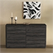 Evelyn Modern 2-Piece Dresser and Nightstand in Charcoal Gray