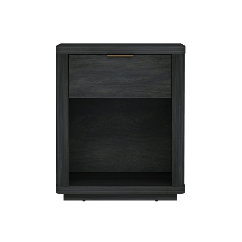 Evelyn Modern 2-Piece Dresser and Nightstand in Charcoal Gray
