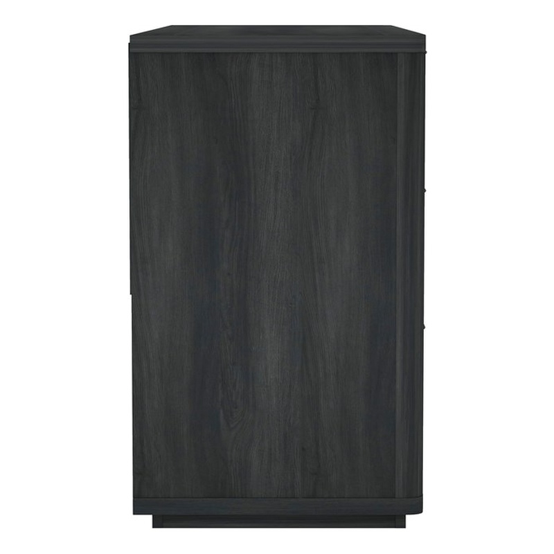Evelyn Modern 2-Piece Dresser and Nightstand in Charcoal Gray