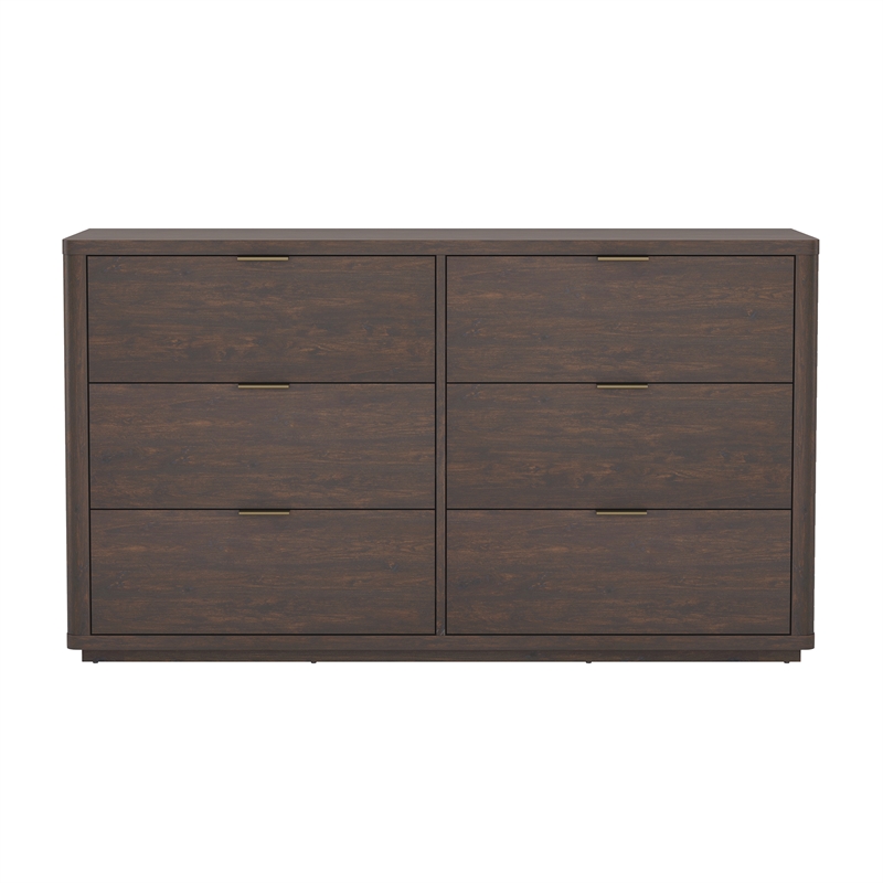 Evelyn Modern 2-Piece Dresser and Nightstand in Brown