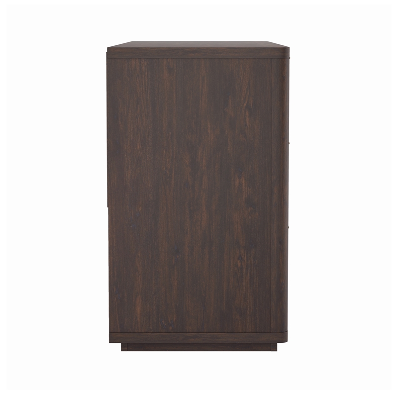 Evelyn Modern 2-Piece Dresser and Nightstand in Brown