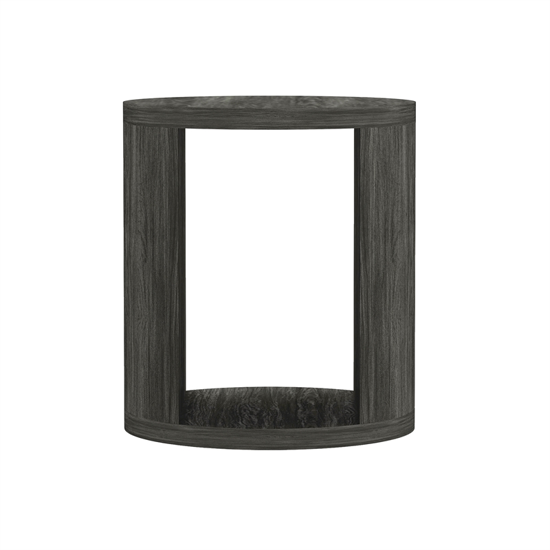 Alure Contemporary 2-Piece Coffee Table & End Table Set in Charcoal