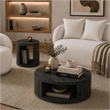 Alure Contemporary 2-Piece Coffee Table & End Table Set in Charcoal