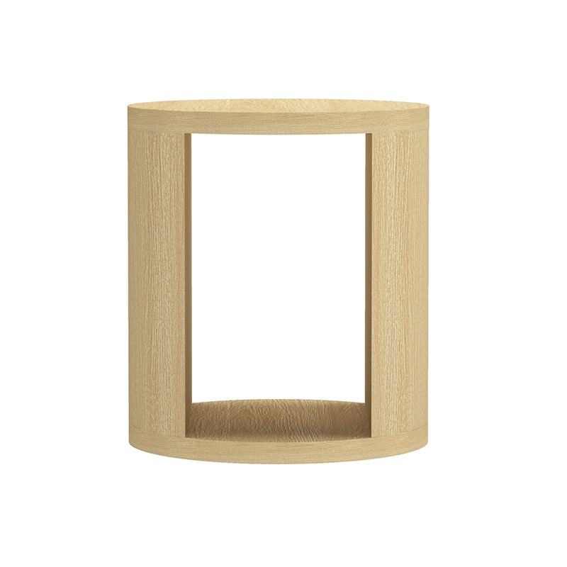 Alure Contemporary 2-Piece Coffee Table & End Table Set in Natural Oak