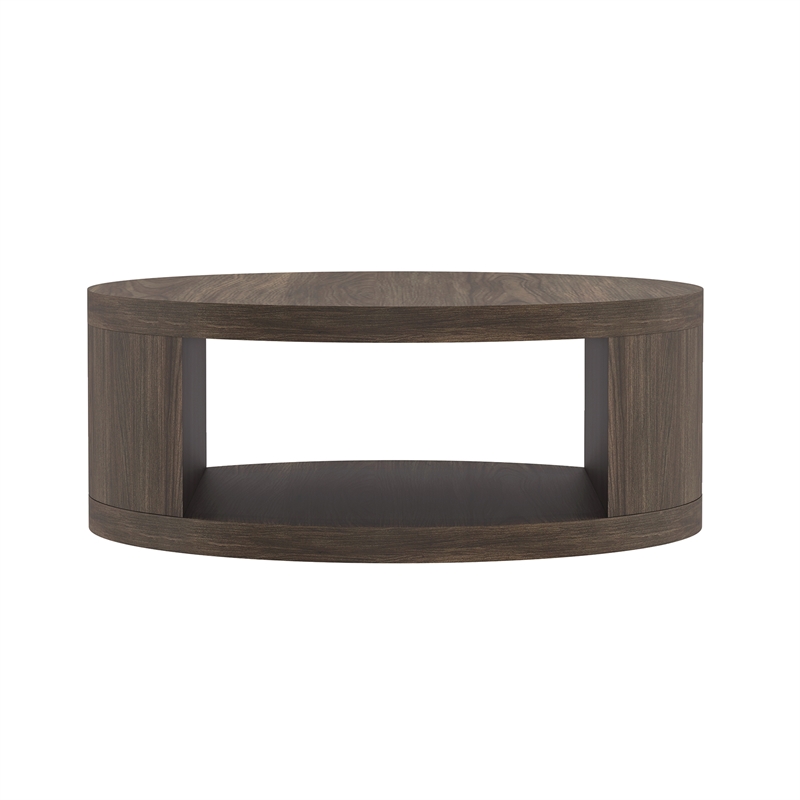 Alure Contemporary 2-Piece Coffee Table & End Table Set in Walnut
