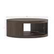 Alure Contemporary 2-Piece Coffee Table & End Table Set in Walnut