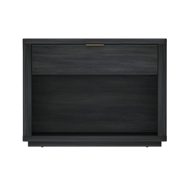 Evelyn Modern 2-Piece Dresser and Nightstand in Charcoal Gray