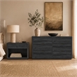 Evelyn Modern 2-Piece Dresser and Nightstand in Charcoal Gray