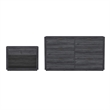Evelyn Modern 2-Piece Dresser and Nightstand in Charcoal Gray