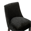 Beever Modern Chenille Wood Counter Stool in Black